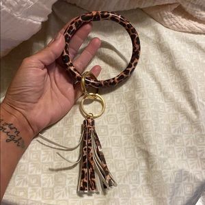Leopard keychain fob